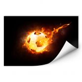 Wallprint Fußball in Flammen 