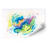 Wallprint Buttafly - Endangered green sea turtle 