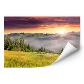 Wallprint - Bergtal im Nebel 