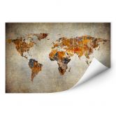 Wallprint Weltkarte - Shabby Chic 