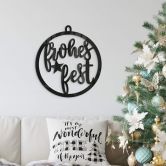 Wanddeko Weihnachten - Weihnachtskugel Frohes Fest - Acryldeko 