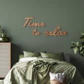 Décoration en bois placage acajou Time to relax 