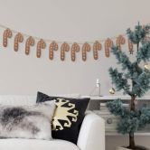 Holzdeko Weihnachten - Zuckerstange Mahagoniholz (14-teilig) 