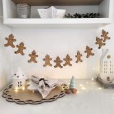 Holzdeko Weihnachten - Lebkuchenmann MDF Natur (10-teilig) - je 8x10 cm 
