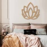 MDF - Holzdeko Natur - Yoga Lotusblume 
