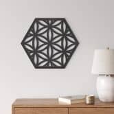 MDF - Holzdeko - Hexagon Blume des Lebens 