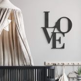 MDF Holz Schriftzug Love modern 