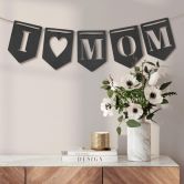 Décoration en bois MDF - Guirlande - I love Mom (set de 5)  