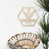 Holzdeko Pappel - Blumen im Hexagon - Bloom Wildly 