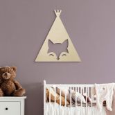 Holzdeko Pappel - Tipi - Fuchs 