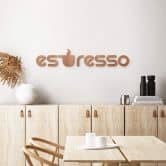 Lettres en bois placage acajou Espresso 