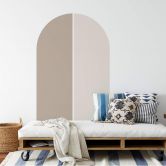 Wandtattoo Halbbögen (2er Set) - breit - taupe-beige 