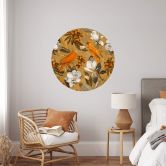 Wallsticker UN Design - Tropisk okker - Rund 
