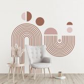 Wandtattoo Geometrisch - Abstrakte Formen mit Halbbogen 