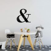 Wandtattoo-  Black Marble Ampersand 
