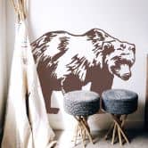 Wandtattoo Braunbär Silhouette 