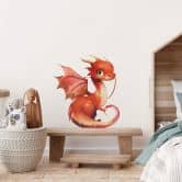 Wallsticker De små drager - Flämmchen 