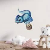Muursticker De kleine draakjes - Kristal stelen 