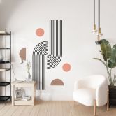 Wandtattoo Geometrie aus Linien und Kreisen 