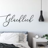 Wandtattoo Glücklich 