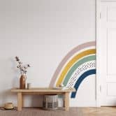 Wandtattoo Halber goldiger Regenbogen 