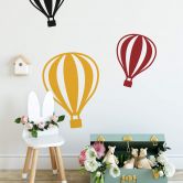 Wandtattoo Heißluftballon mit senkrechten Linien 