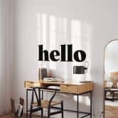 Sticker mural Hello 
