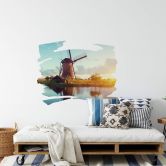 Wandtattoo Holländische Windmühle querschraffiert 