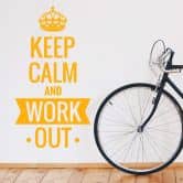 Wandtattoo Keep calm and work out 