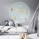 Zelfklevende Wandcirkel Oliver Robins - Sweet Dreams (blauw) 
