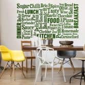 Wandtattoo - Kitchen Word Cloud 