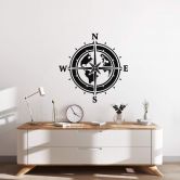 Wall sticker Compass with abstract continents 