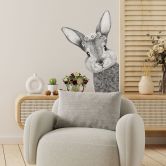 Wandtattoo Niedlicher Hase mit Kamillenblüten - Korenkova 