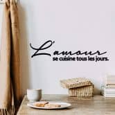 Wandtattoo L'amour se cuisine tous les jours 