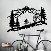 Wallsticker Mountainbike i bjergene 