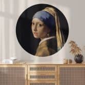 Wandtattoo Vermeer - Das Mädchen mit dem Perlenohrgehänge - Rund 