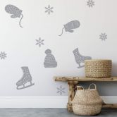 Wandtattoo Schlittschuhspaß 