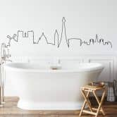 Wandtattoo Paris Skyline Outline 