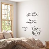 Wandtattoo Spruchbogen Happy 