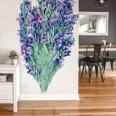 Muursticker XXL Bloem - Bosje Lavendel 