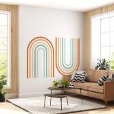 Wall sticker Two rainbows boho 