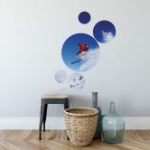 Wandtattoo Ski-Jump-Kreise 