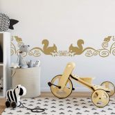 Sticker mural - Bordure Écureuils 