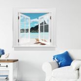 3D Wallsticker vinduesplads - På Maldiverne 