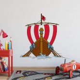 Muursticker Vikingschip 2 - Wickie de Viking 
