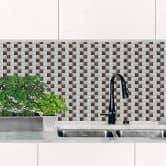 3D Fliesenaufkleber Mosaikmuster Metall - 30,5 x 30,5 cm 