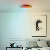 LED-Deckenleuchte Iva, schwarz, ⌀ 49 cm, Deckenlampe mit LED 