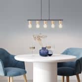 Pendelleuchte Karl, braun, 113 x 80 cm, Holz Pendel-lampe, dimmbar 
