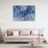 Leinwandbild, Abstrakt  Blau 3D 