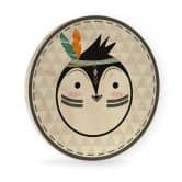Holzbild - Indianer-Pinguin - Rund 